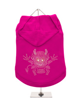 GlamourGlitz Little Devil Dog Hoodie - Exclusive GlamourGlitz 100% Cotton Hoodie. A devilish T-Shirt for your little devil, a beautiful devil design crafted with Pink Rhinestuds that catch a sparkle in the light. Wear on it's own or match with a GlamourGlitz ''<b>Mommy & Me</b>'' Women's T-Shirt to complete the look.