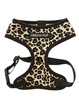 Leopard Print Harness - Our Leopard Print Harness is a contemporary animal print style and is right on trend. It is lightweight and incredibly strong. Designed by Urban Pup to provide the ultimate in comfort and safety. It features a breathable material for maximum air circulation that helps prevent your dog overheating an...