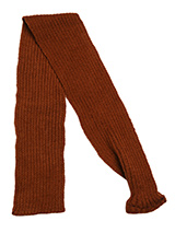 Brown Knitted Scarf - Our knitted scarves can be worn in a number of ways. One end of the scarf has an opening so that it can be worn like a tie. Or it can be simply tied around the neck. But whatever way it is worn it is guaranteed to create that casual look while keeping the neck and chest warm. 