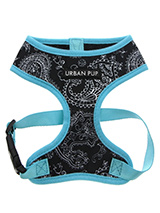 Black & Blue Paisley Harness - The Paisley pattern has its origins in Ancient Babylon but is now synonymous with the town of Paisley in Scotland. This harness is lightweight and incredibly strong. Designed by Urban Pup to provide the ultimate in comfort and safety. It features a breathable material for maximum air circulation tha...