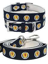 Scotland Football Team Collar & Lead Set - Our Official Scotland Retro Collar & Lead Set are lightweight and incredibly strong. The collar has been finished with chrome detailing including the eyelets and tip of the collar. A matching harness is available to purchase separately. You can be sure that this stylish collar & lead will be admired...