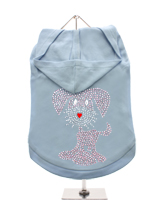 GlamourGlitz UrbanPup Dog Hoodie - Exclusive GlamourGlitz 100% Cotton Hoodie. This cute, light hearted design for dog lovers is sure to please your best friend & make a statement about who is the love of your life. Crafted with Pink & Silver Rhinestuds that catch a sparkle in the light. Wear on it's own or match with a GlamourGlitz '...
