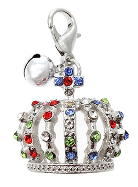 Crown Jewels Dog Collar Charm in Silver