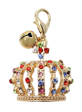 Crown Jewels Dog Collar Charm in Gold