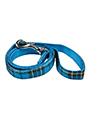 Blue Tartan Fabric Collar & Lead Set