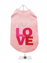 ''Valentines Day: LOVE'' Harness-Lined Dog T-Shirt